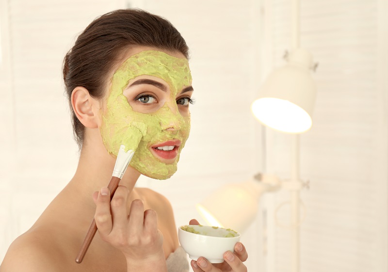 Hydrating skin with avocado oil facial masks